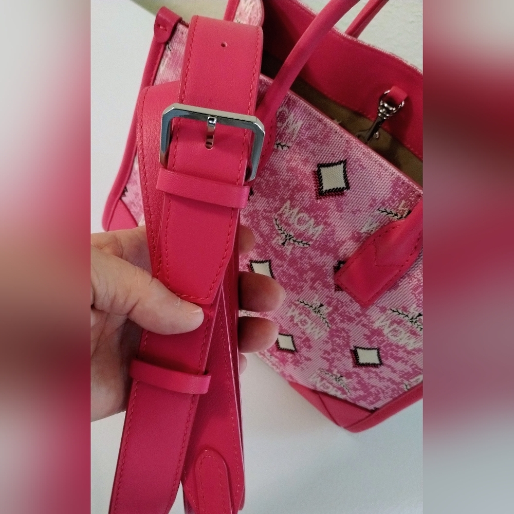MCM Pink Denim Crossbody Bag - Picture 8 of 13